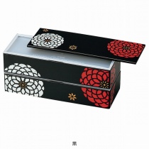 HAKOYA Tatsumiya Hakoben Bento Box Hyakka Blooms Nidan - Black